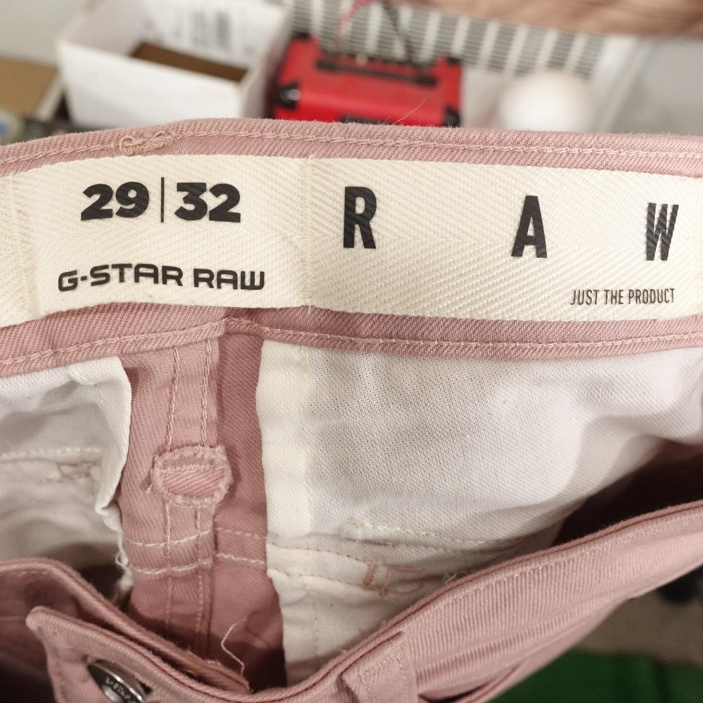 G-Star RAW Pants Womens 29x32 Pink Slim Cargo Twill Tapered Pockets Casual - Picture 12 of 16